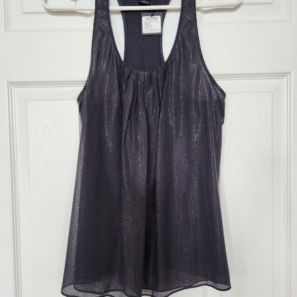 CLUB MONACO SHIMMER TANK SILK BLEND BLUISH GREY SIZE S - Picture 10 of 12